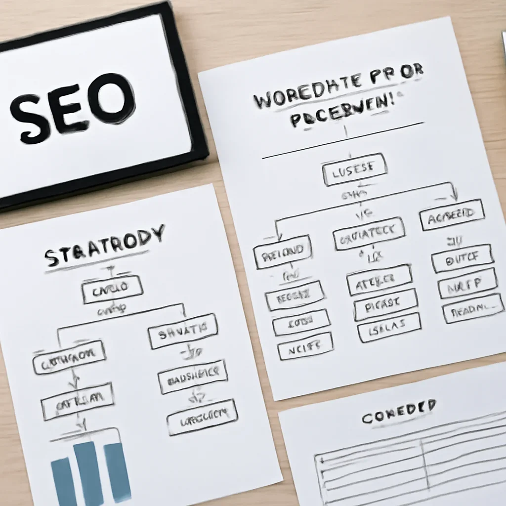SEO planning materials related to about