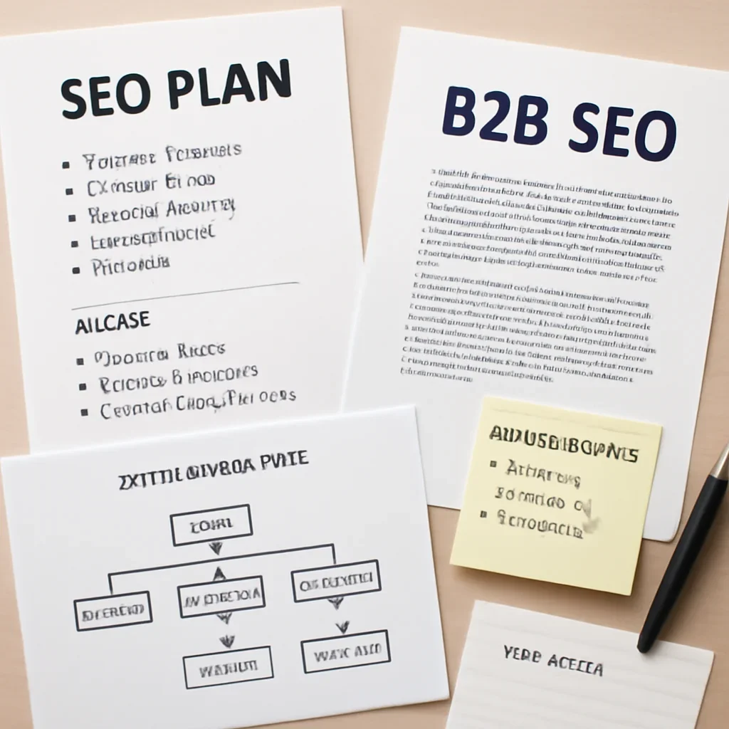 SEO planning materials related to b2b seo services