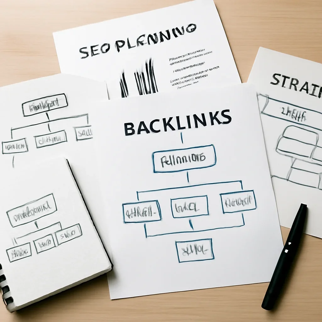 SEO planning materials related to backlinks guide