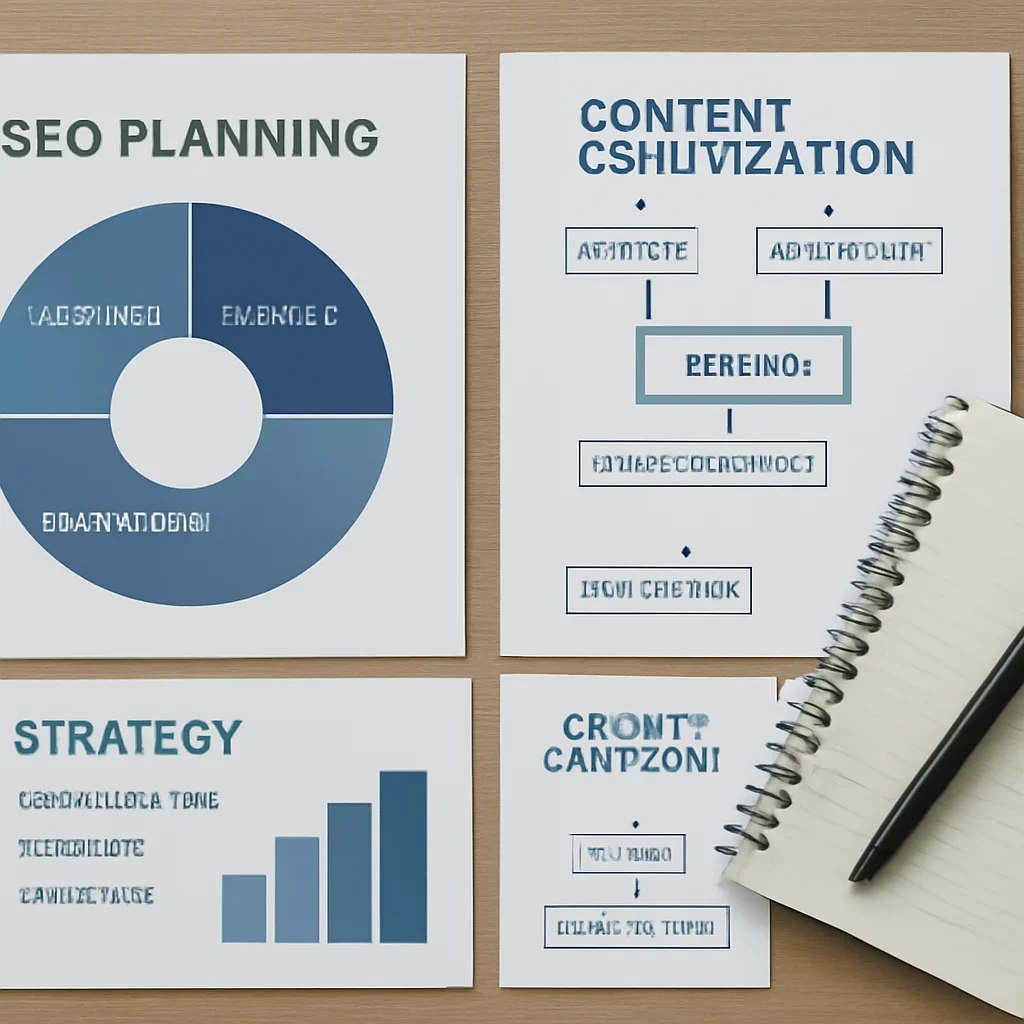 SEO planning materials related to content optimization