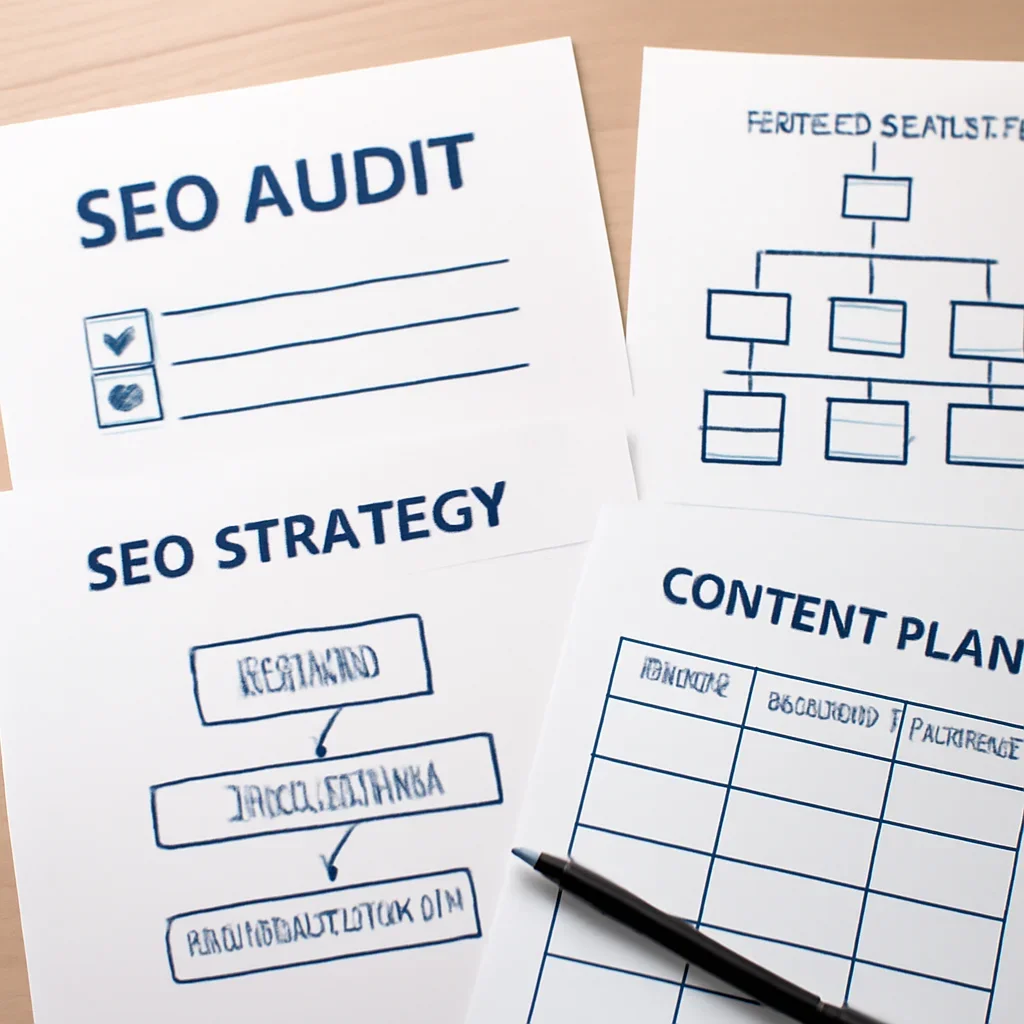 SEO planning materials related to free seo audit