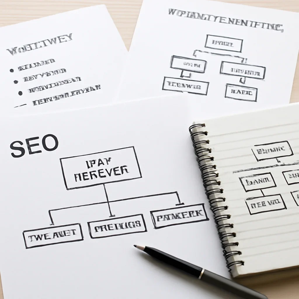 SEO planning materials related to link building