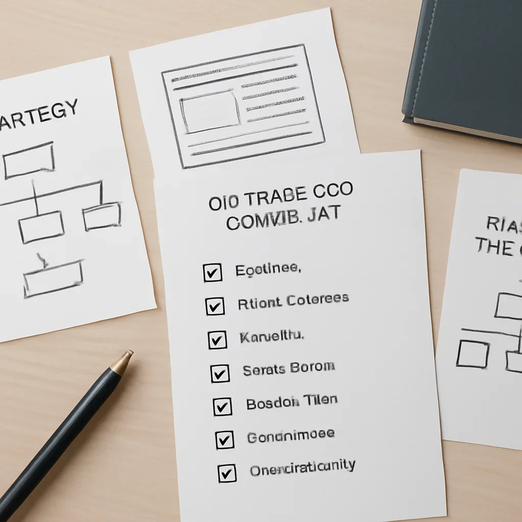 SEO planning materials related to on-page seo checklist