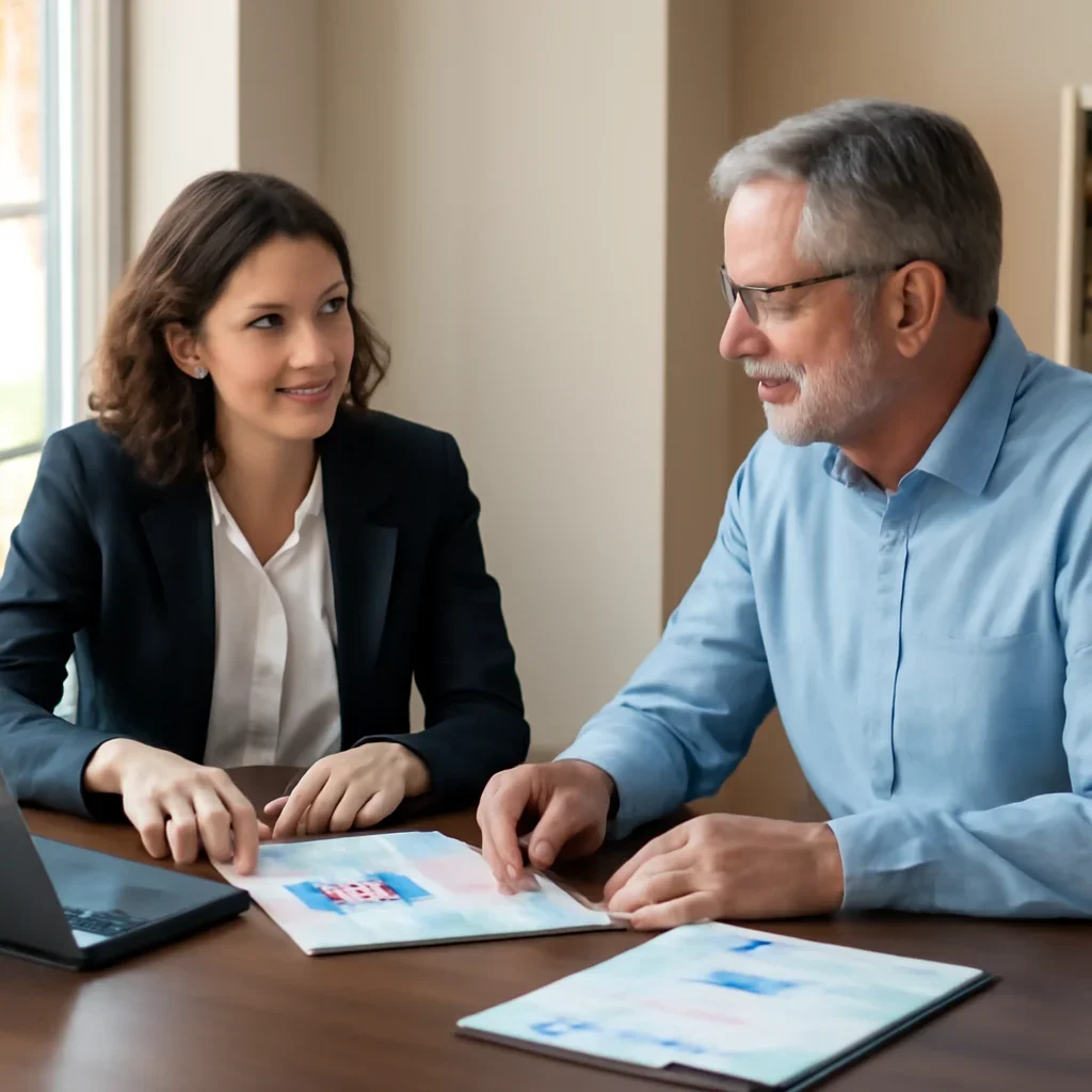 Business owner reviewing next SEO steps with a strategist for restaurant seo