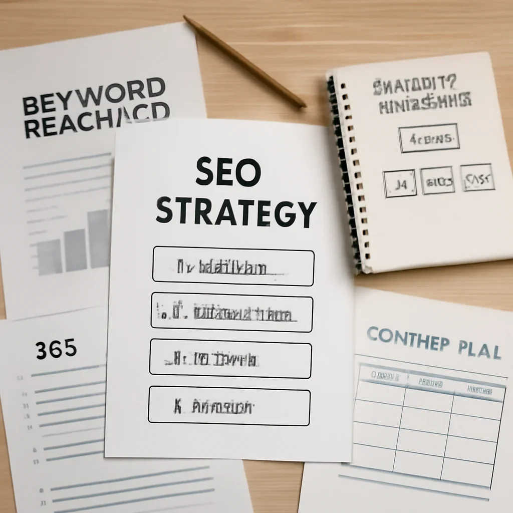 SEO planning materials related to saas seo strategy