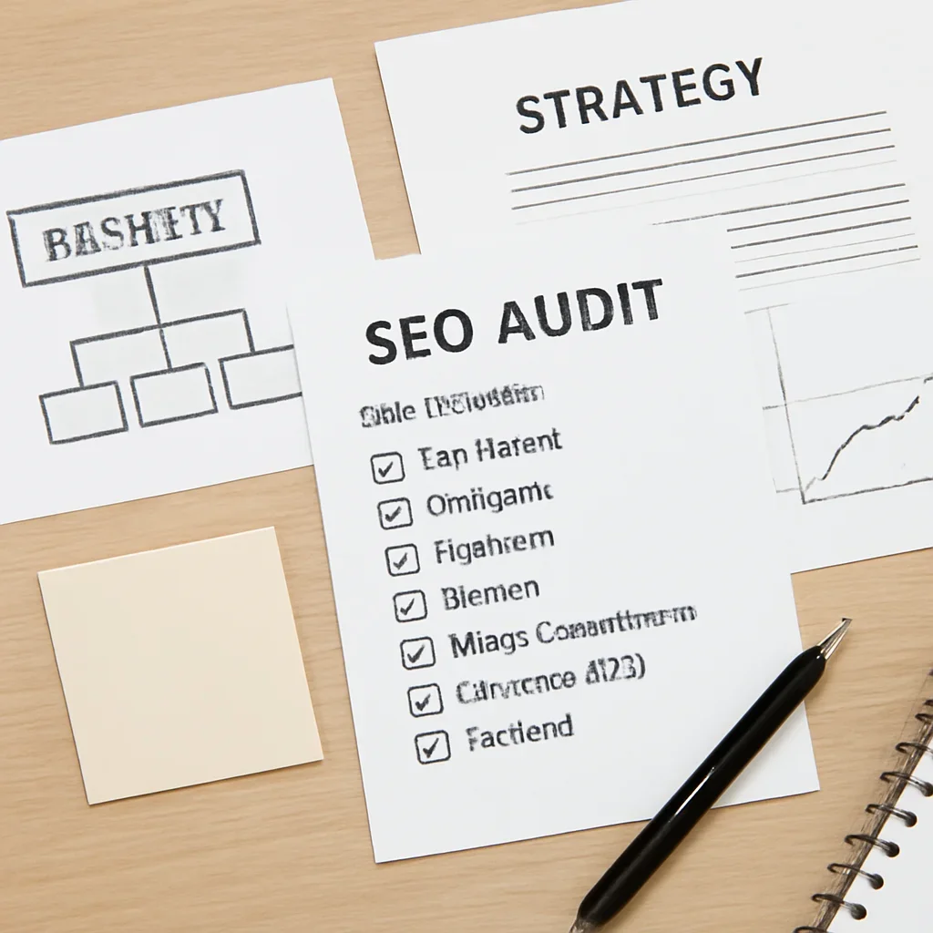SEO planning materials related to seo audit