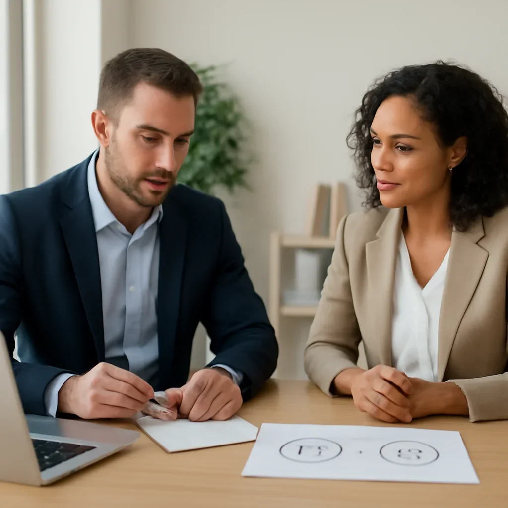 Business owner reviewing next SEO steps with a strategist for seo vs ppc