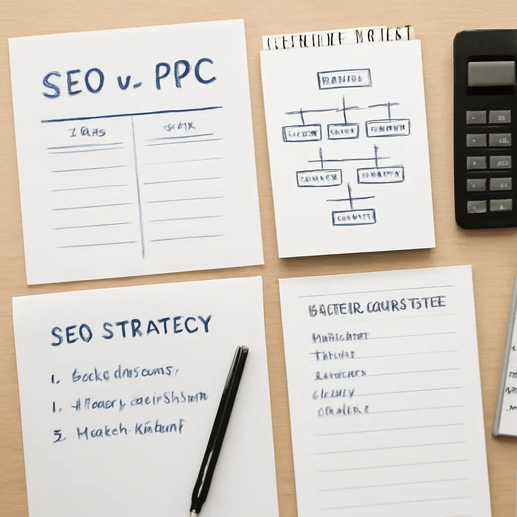SEO planning materials related to seo vs ppc