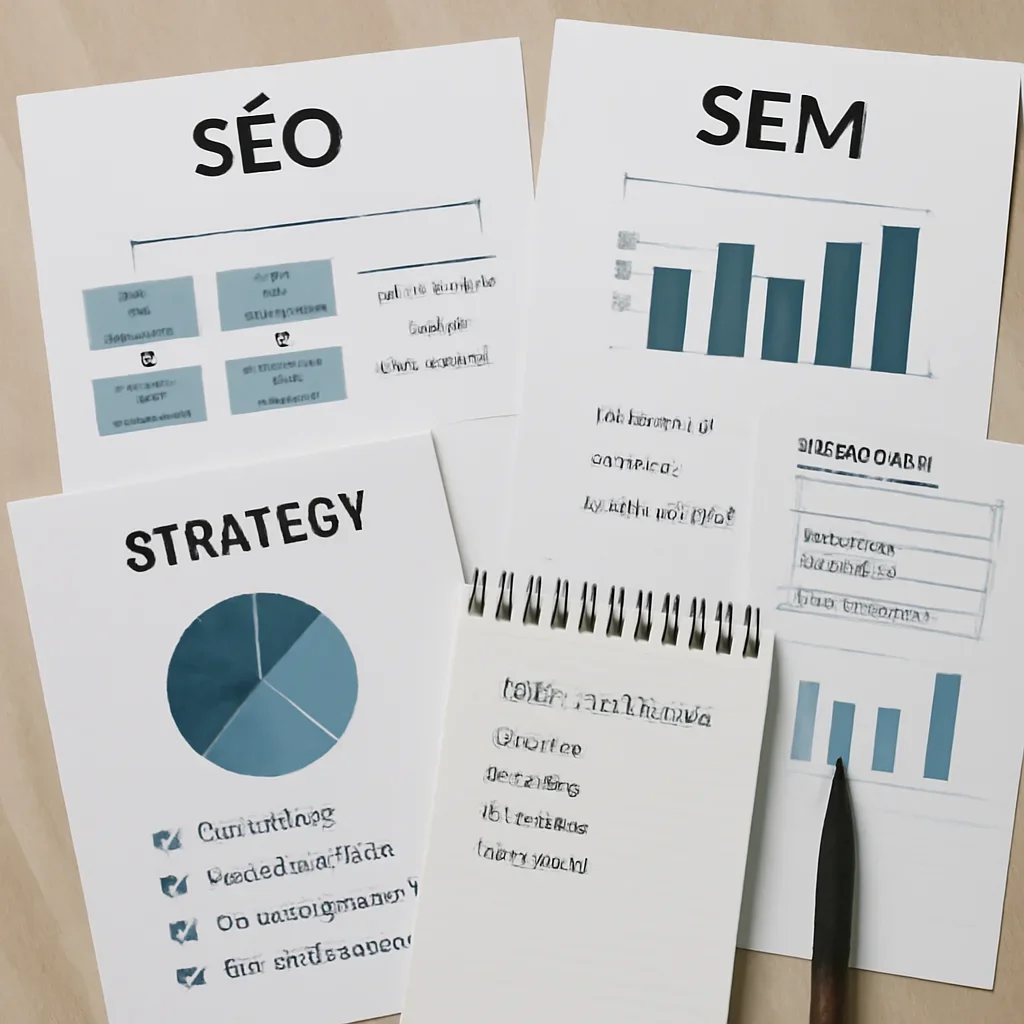 SEO planning materials related to seo vs sem