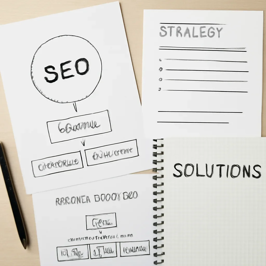 SEO planning materials related to solutions