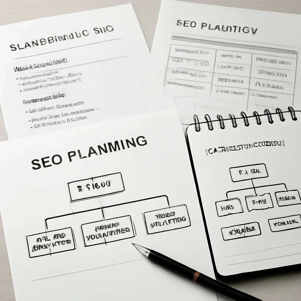 SEO planning materials related to squarespace seo