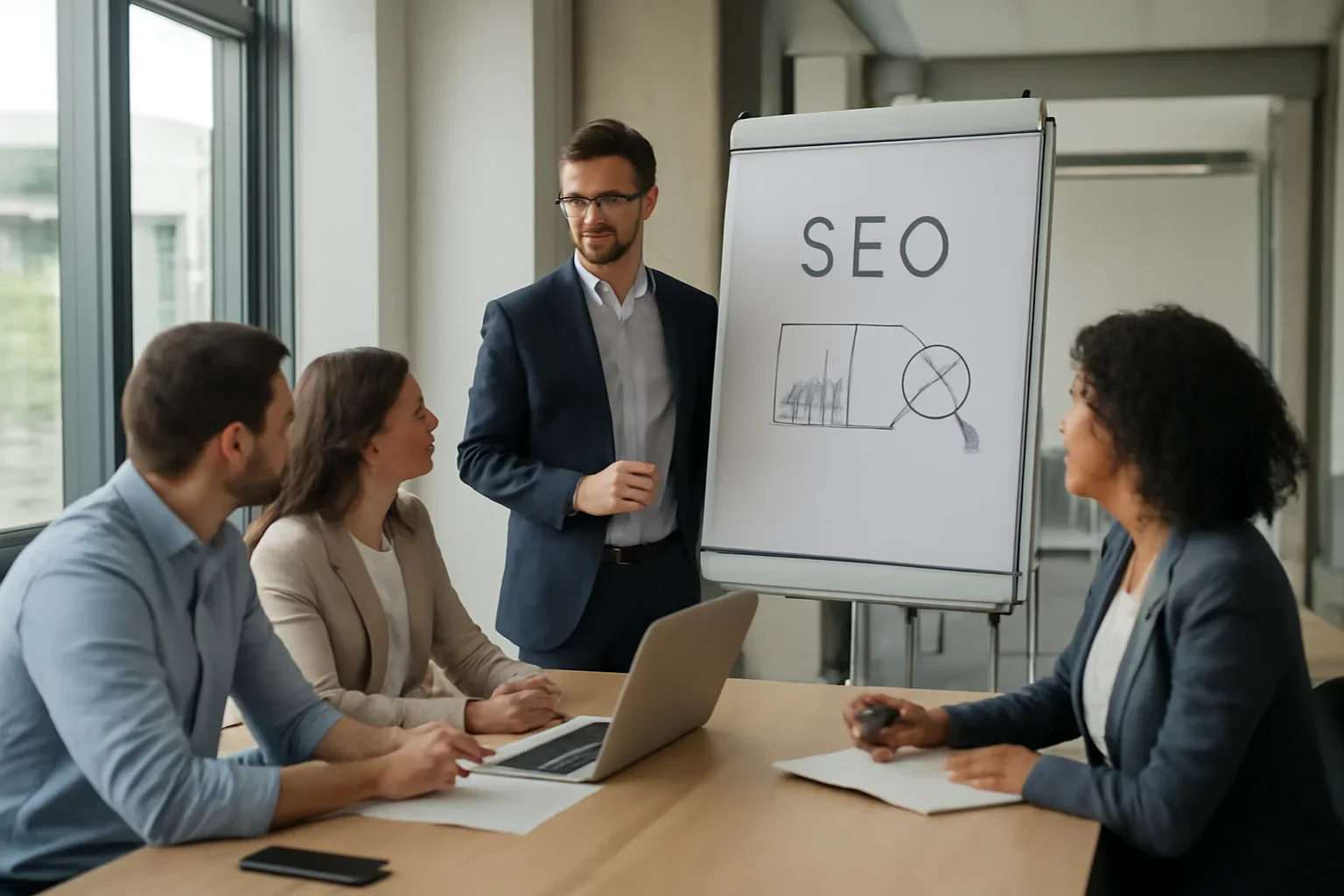 SEO planning session for businesses in Surrey