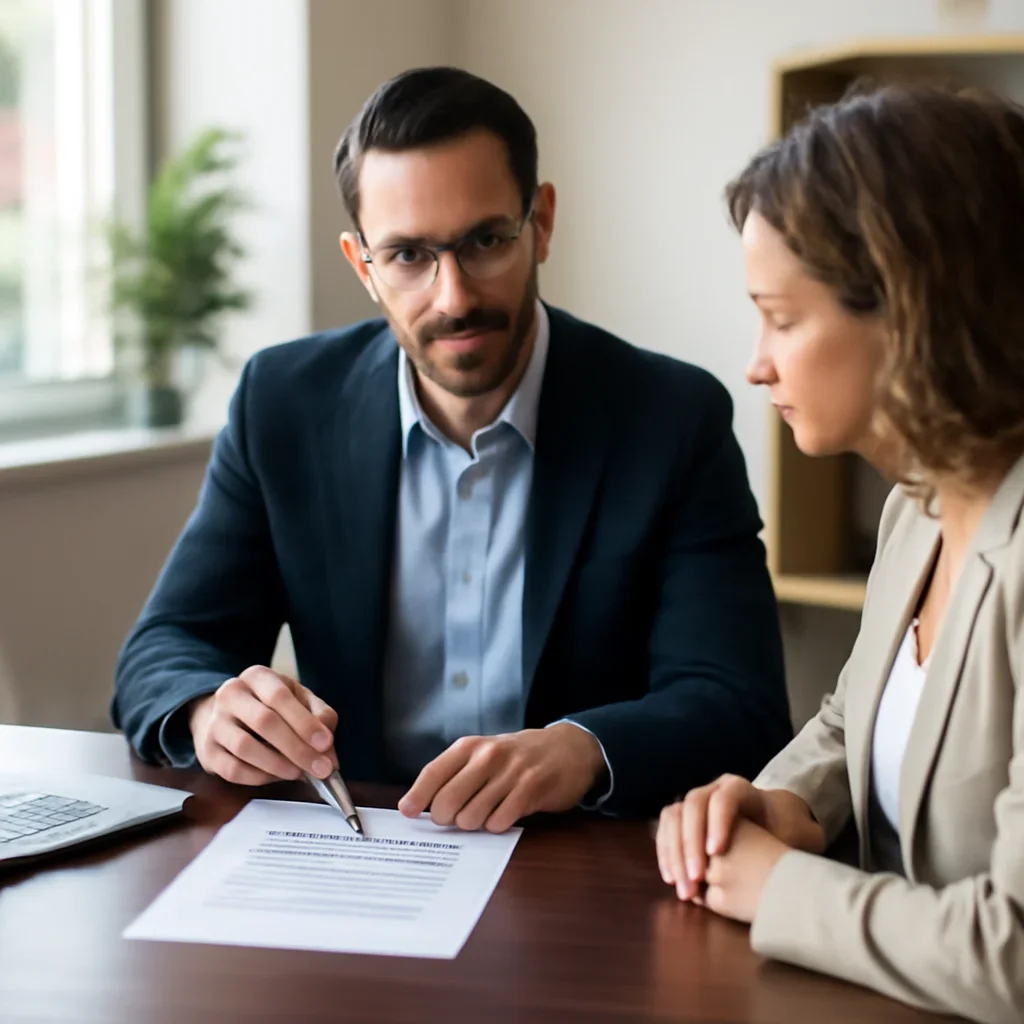 Business owner reviewing next SEO steps with a strategist for technical seo checklist