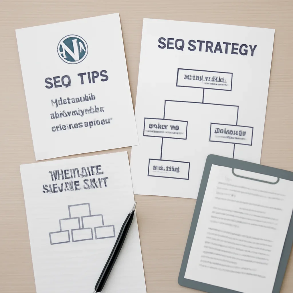 SEO planning materials related to wordpress seo tips
